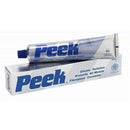 Peek Metal Polish 100ml silver tube with blue lettering, shown with its matching white and blue box
