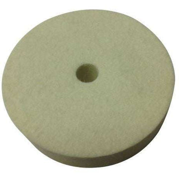 Pro-Max 3" Felt Polishing Wheel in beige medium-grade felt, with a central bore and solid round design