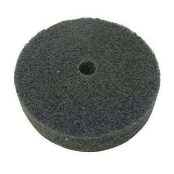 Pro-Max 3" ‘ScotchBrite’ Sanding Wheel, dark grey non-woven abrasive with a central hole and solid disc shape