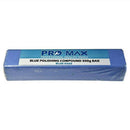 Pro-Max 500g Aluminum Alloy blue wax-based metal polishing compound bar in clear packaging
