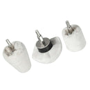 Pro-Max Bench Grinder polishing buffs, white cotton material with metal mandrel shafts for finishing