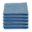Pro-Max Microfibre Cloths, blue 250gsm stack with soft textured fabric and neatly folded edges