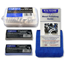 Rotary Multi Hobby Tool 53-piece felt bob polishing kit with aluminium case, compounds, guide and blue cloth
