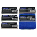 Metal Polishing Compound kit with five coloured bars and a blue microfibre cloth, labelled for metal surfaces