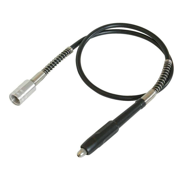 Silverline Rotary Hobby Tool flexi drive shaft with black pen grip, coiled cable and silver threaded connector