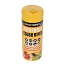 Smaart Universal Tough Wipes 40-pack in a yellow cylindrical dispenser with a flip-top lid and printed label