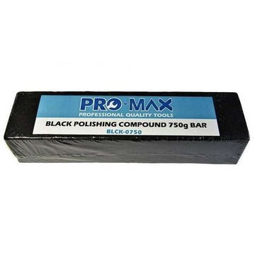 Steel & Stainless Steel black metal polishing buffing compound bar, 750g, in a rectangular wrapped block