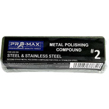Steel & Stainless Steel metal polishing compound bar in green packaging, medium abrasive second-stage finishing formula