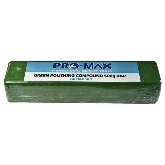 Steel & Stainless Steel green polishing compound bar, 500g rectangular Pro-Max metal finishing block