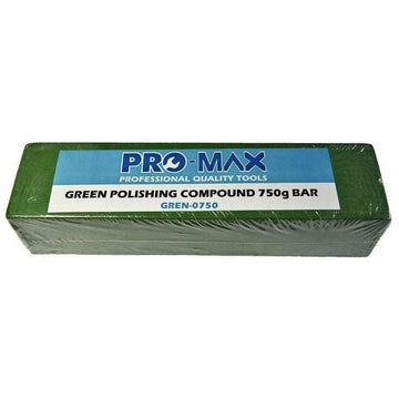 Steel & Stainless Steel green metal polishing compound bar, wrapped, 750g Pro-Max abrasive finishing bar