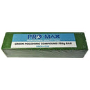 Steel & Stainless Steel green metal polishing compound bar in sealed packaging, 750g Pro-Max professional grade