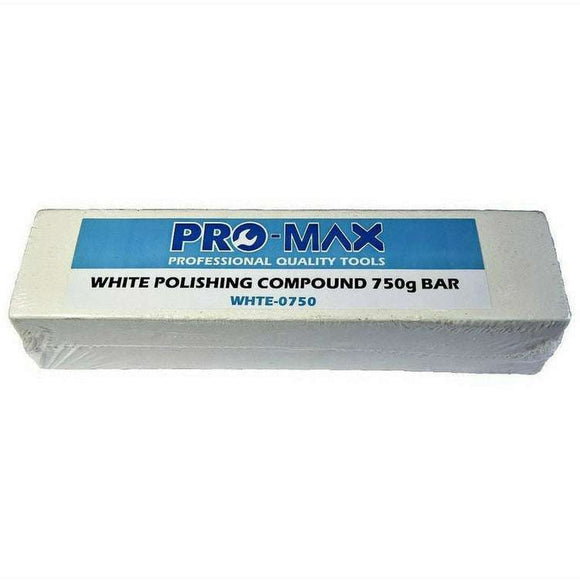 Steel & Stainless Steel white metal polishing compound bar, 750g Pro-Max block with labelled professional finish