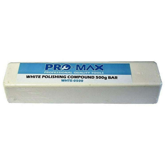 Steel & Stainless Steel white metal polishing compound bar, 500g Pro-Max buffing compound with branded label