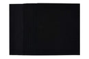 Wet And Dry Sandpaper sheets in black abrasive paper, assorted grades and overlapping rectangular sheets