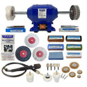 Bench Grinder Metal Polisher 6" 250W With 4" Deluxe Metal Polishing Kit Pro-Max